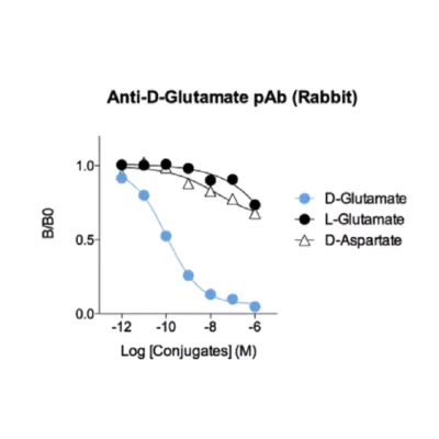 Affinity & specificity of anti-D-Glutamate antibody