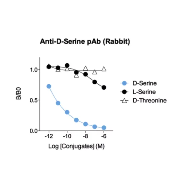 Affinity & specificity of anti-D-Serine antibody