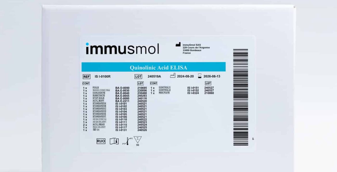 Quinolinic Acid ELISA kit High Sensitivity, Plasma & Serum